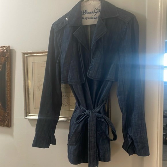 Lilla P trench coat linen tencel blend size M quality !!! Tuckernuck - Picture 2 of 10